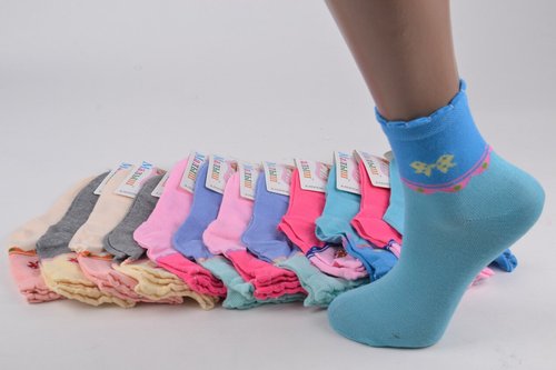Дитячі Бавовняні шкарпетки на дівчинку (Арт. C264/L) | 12 пар