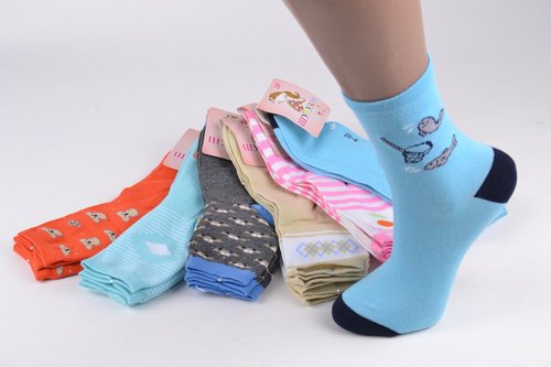 Дитячі Бавовняні шкарпетки на дівчинку (Арт. HC3622/30-33) | 12 пар