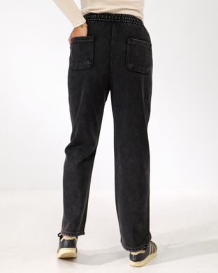 А 2117-4 Теплі штани жіночі прямі темно сірого кольору 4XL = 50 р