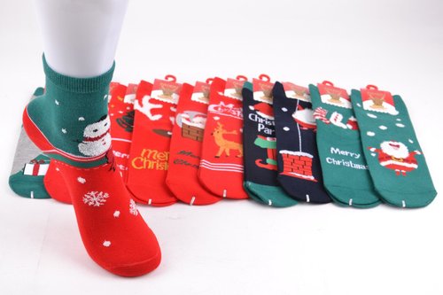 Шкарпетки дитячі "Merry Christmas" ХЛОПОК (Арт. Y077-2/9-12) | 10 пар