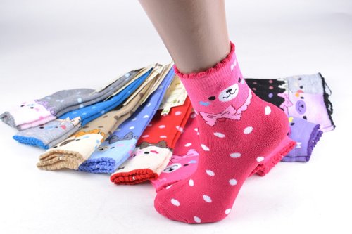 Дитячі шкарпетки на дівчинку "КОРОНА" Махра Бамбук (арт. LKC3209/M) | 12 пар