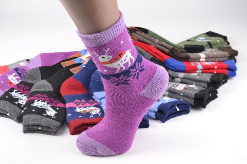 Дитячі шкарпетки Шерсть АНГОРИ (арт. TKC725-L) | 12 пар