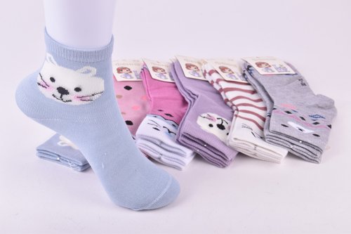 Шкарпетки дитячі на дівчинку "Фенна" ХЛОПОК (Арт. FEC3712/30-35) | 12 пар