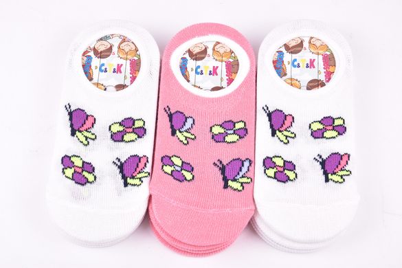 Шкарпетки-сліди дитячі на дівчинку ХЛОПОК (Арт. SU162-5/7) | 12 пар