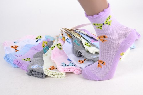 Детские носки на девочку сетка ( WC244/L) | 12 пар