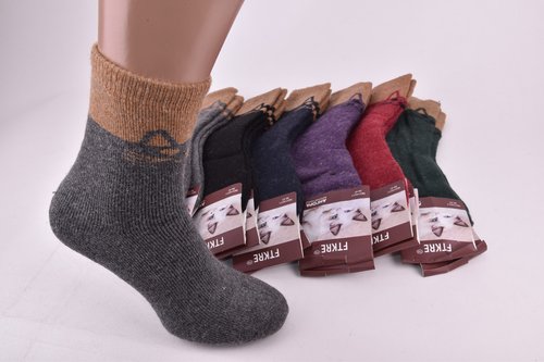 Шкарпетки жіночі з малюнком ШЕРСТЬ АНГОРА (Арт. TK14211) | 12 пар
