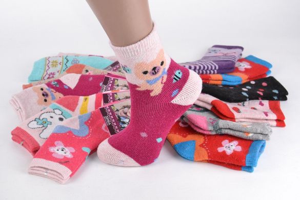 Дитячі вовняні шкарпетки на дівчинку (C721-1/M) | 12 пар