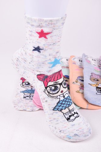 Шкарпетки дитячі на дівчинку "Малюк" ХЛОПОК (Арт. TKC509/20-25) | 10 пар