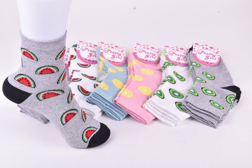 Шкарпетки жіночі з малюнком COTTON (Арт. ME42111) | 12 пар