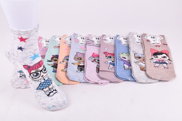 Шкарпетки дитячі на дівчинку "Малюк" ХЛОПОК (Арт. TKC509/20-25) | 10 пар