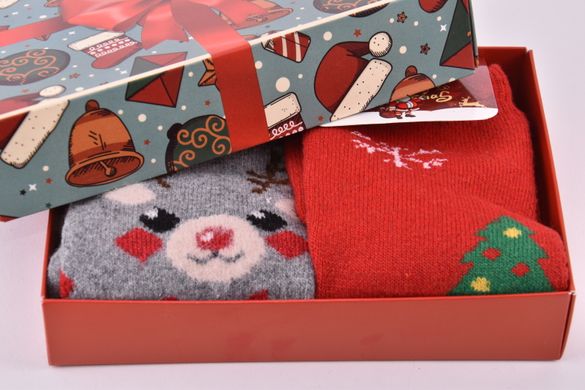 Носки женские "Merry Christmas" в подарочной упаковке АНГОРА (Арт. Y108/2) | 1 компл.