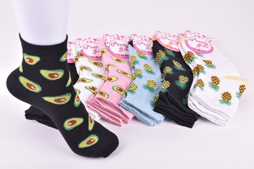 Шкарпетки жіночі з малюнком COTTON (Арт. ME42113) | 12 пар