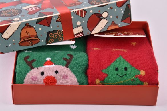 Носки женские "Merry Christmas" в подарочной упаковке АНГОРА (Арт. Y108/1) | 1 компл.