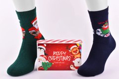 Носки мужские "Merry Christmas" в подарочной упаковке МАХРА (Арт. Y104/2) | 1 компл.