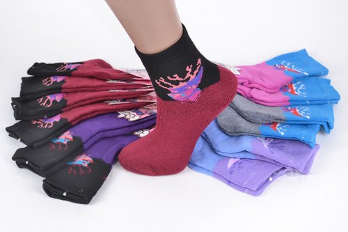 Дитячі однотонні термошкарпетки на дівчинку (Aрт. AC44/M) | 12 пар