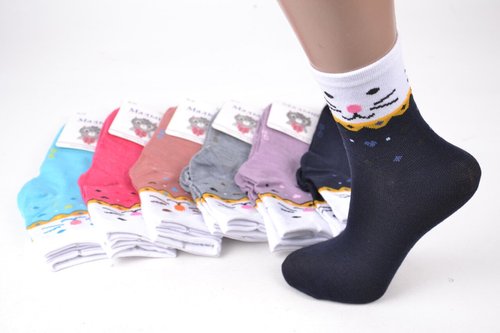 Шкарпетки дитячі на дівчинку "ХЛОПОК" (Арт. TKC230/35-40) | 12 пар