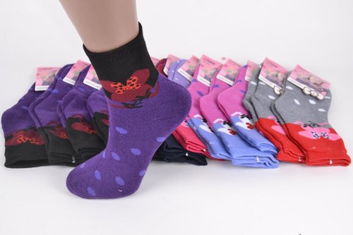 Дитячі однотонні термошкарпетки на дівчинку (Aрт. AC44/L) | 12 пар