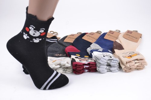 Дитячі шкарпетки "Фенна" ХЛОПОК (FEC061/7-9) | 10 пар