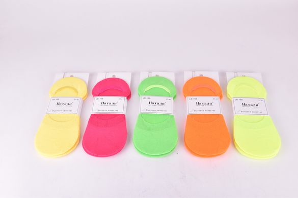 Шкарпетки-Сліди жіночі однотонні "Наталі" ХЛОПОК (Арт. TKLB168) | 10 пар