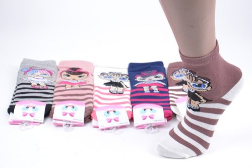 Дитячі шкарпетки "Фенна" ХЛОПОК (FEC051/3-5) | 10 пар