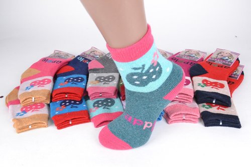 Дитячі вовняні шкарпетки на дівчинку р.27-34 (C721/L) | 12 пар