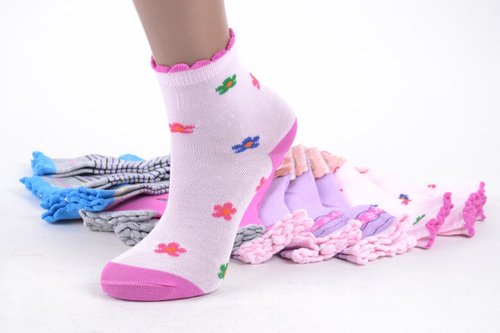 Детские носки на девочку р-р.17-21 (LC236/XS) | 12 пар