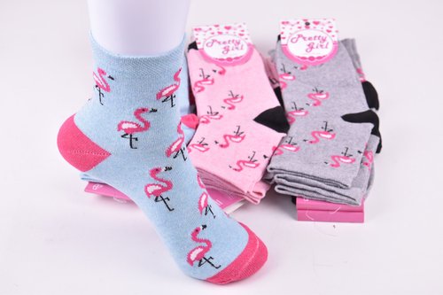 Шкарпетки жіночі з малюнком COTTON (Арт. ME32108) | 12 пар