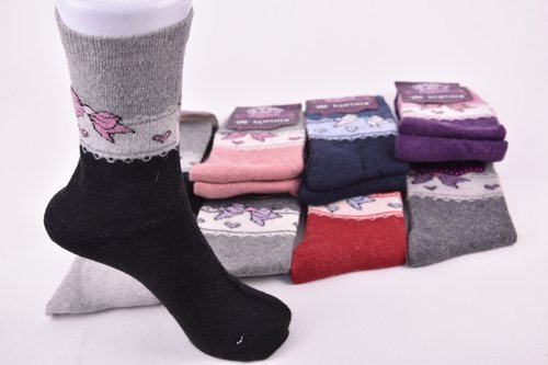 Шкарпетки жіночі "КОРОНА" Шерсть Ангора (Арт.B2353-1) | 12 пар