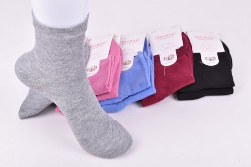 Шкарпетки жіночі однотонні "Наталі" бавовна (Арт. PTB4-2) | 10 пар