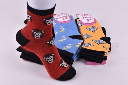 Шкарпетки жіночі з малюнком COTTON (Арт. ME32109) | 12 пар