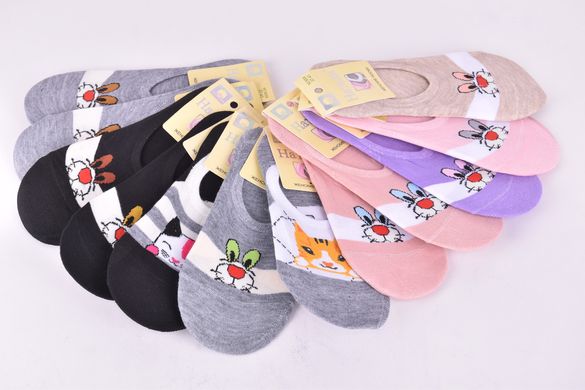 Шкарпетки-Сліди жіночі з малюнком "Наталі" ХЛОПОК (Арт. B009-1) | 12 пар