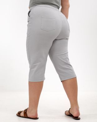 А 5212-1 Светло серые хлопковые женские бриджи 4XL/5XL=52-54р 2000115566345 производитель одежды Опт круг