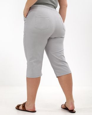 А 5212-1 Светло серые хлопковые женские бриджи 4XL/5XL=52-54р 2000115566345 производитель одежды Опт круг