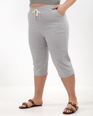 А 5212-1 Светло серые хлопковые женские бриджи 4XL/5XL=52-54р 2000115566345 производитель одежды Опт круг