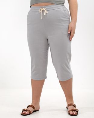А 5212-1 Светло серые хлопковые женские бриджи 4XL/5XL=52-54р 2000115566345 производитель одежды Опт круг