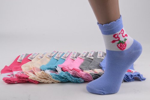 Дитячі шкарпетки на дівчинку ХЛОПОК (Арт. C262/M) | 12 пар