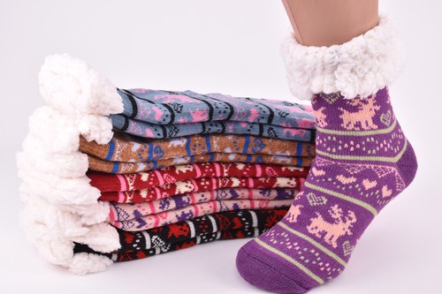 Шкарпетки жіночі на хутрі (Арт. SUB200/7) | 6 пар