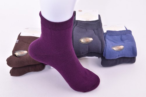 Шкарпетки жіночі однотонні COTTON МАХРА (Арт. LC19-61) | 12 пар