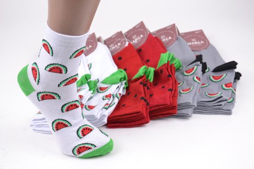 Шкарпетки жіночі з малюнком ХЛОПОК (Арт. ME42114) | 12 пар