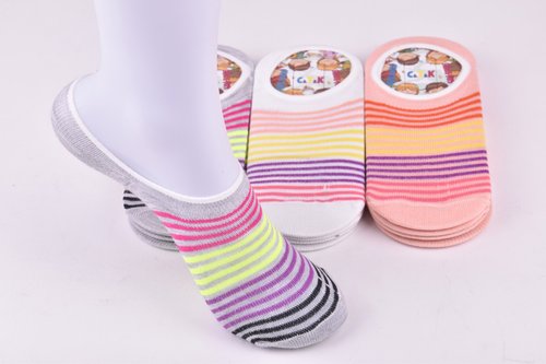 Шкарпетки-сліди дитячі на дівчинку ХЛОПОК (Арт. SU162-11/13) | 12 пар