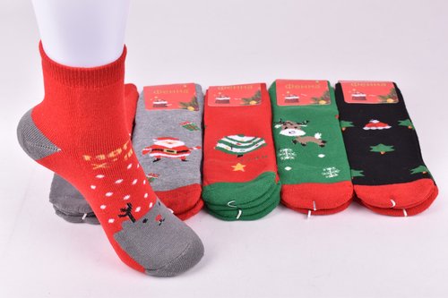 Шкарпетки жіночі Merry Christmas "Фенна" МАХРА бавовни (Арт. FEB11-5) | 10 пар