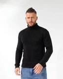Чёрная теплая мужская водолазка хлопковая с начесом L = 46-48 p 538086614 производитель одежды Опт круг