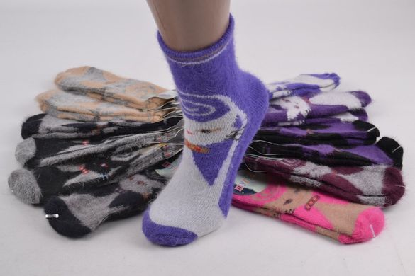 Дитячі вовняні шкарпетки на дівчинку (арт. C3038/M) | 12 пар