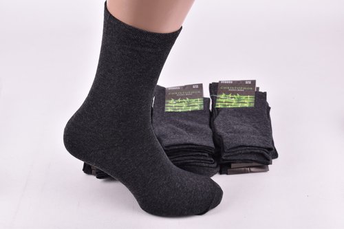 Шкарпетки чоловічі однотонні БАМБУК (Арт. ME31100/Gr) | 12 пар