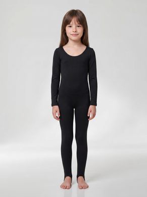 081 Черный детский трикотажный комбинезон для спорта 122-128 см 2000115566161 производитель одежды Опт круг