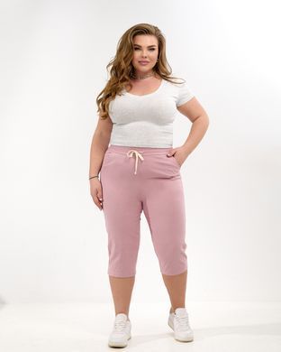 А 5212-1 Розовые хлопковые женские бриджи 4XL/5XL=52-54р 2000115566307 производитель одежды Опт круг