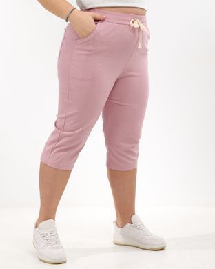 А 5212-1 Розовые хлопковые женские бриджи 4XL/5XL=52-54р 2000115566307 производитель одежды Опт круг