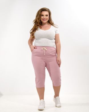 А 5212-1 Розовые хлопковые женские бриджи 4XL/5XL=52-54р 2000115566307 производитель одежды Опт круг