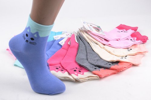 Дитячі Бавовняні шкарпетки з малюнком (Арт. C0266/S) | 12 пар
