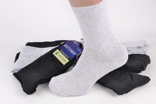 Чоловічі шкарпетки "Житомир" 100% COTTON (Y002/A) | 12 пар